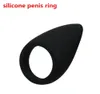 Black Silicone Cock Pinis Ring érection pénis améliorant les anneaux Scrotum Bondage périnéal Testicles Adults Sex Toys for Man Q8226037
