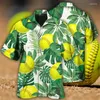 Мужские повседневные рубашки гавайские негабаритные с коротким рукавом 3D софтбол с принтом Harajuku Fashion Butting Rub