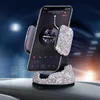 カーホルダー新しいブリングユニバーサル携帯電話ホルダーカーエアベントマウントスタンドGPSホルダーiPhoneのサムスンピンクの車のアクセサリーT240509用