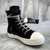 Alto Top 2024Sstpu fragante Sole Horsehair Genuine Leather Rock Street Boot Exclusive Limited Trainer Lace Up Flat Boots