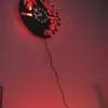 Duvar Saatleri Yıldız Serisi Vinil Kayıt Duvar Saati Yaratıcı Retro 16 Renkli LED Ev Oturma Odası Dekorasyonu Q240509