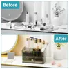 Boîtes de rangement Organisateur de maquillage pour Vanity Empilable Dresher Bathroom comptoir Cosme Bids Afficher