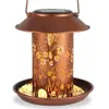 Bird Feeders na zewnątrz Kummingbird Latterns Outdood Waterproof Wiszący Dekor Garden Dekor Prezenty Kobiety Mom Babcia Metal Dekoracja słoneczna na zewnątrz na podwórko, patio, trawnik,