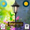 Crosslight Solar LED Hummingbird Welcome Signal Treofroping Jardin Pleed Light Outdoor Decoration - Décor pour cour, pelouse, patio, chemin, arrière-cour |Blanc chaud