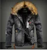 Mens Designer Jackets Vintage Ripped Black Blue Denim Cowboy Shirts Male Female Winter Jacket Casual Fur Collar Coat