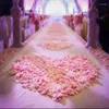 Fleurs décoratives 1000pcs artificiels fausses pétales de rose de rose coloré simulation pétale pour la fête de la Saint-Valentin décoration romantique de mariage