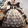Fantasy Robes de bal noir victorien 2024 Costume de renaissance médiévale Robe de soirée Slevés Flare Lace Lace Lolita Cosplay Robes de fête formelle Mariage esthétique