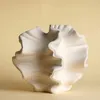 Capiron Ceramic Coral Vase Nordic Art Beige Matte Conteneur pour fleur Pampas Grass salon Centres de table de table Decoration 240430