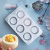 Bakning Mögel Silikon 6-länk Konvex kopp för kakchokladgelé Pudding Soap Mold Tool Kitchen Gadgets