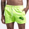 Yüzme Sandıkları Yüzme Marka Logo Şortları Erkekler İçin Hızlı Kuru Tahta Şortları Mayo Takım Elbise Sörf için Cepler ile Plaj Yaz