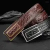 Ceinture alligator cuir masculin de ceinture haut de gamme haut de gamme