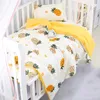 3pcs Baumwollbett Bettbett -Bettwäsche für Boy Girl Cartoon Baby Bettwäsche -Set Beinhaltet Kissenbezug Bettlaken Bettdecke ohne Füllen 240509