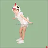 댄스웨어 판토마이드 영리한 흰색 거위 귀여운 동물 의상 쇼의 옷을 드롭 배달 아기, 어린이 임산부 아기 옷 코스프레 costu dhubz