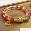 Beaded 2024 Nieuwjaar van de Dragon Imitation Bracelet Fu Brand Pendant Vrouwelijke vriendinnen Drop Delivery Sieraden Bracables Dhgarden Dhjyd