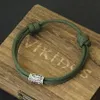 Braccialetti di fascino braccialetti vichinghi norvegesi bracciale per uomini che scorre e nodo regolabile Braslet di sopravvivenza all'aperto Paracord Braclet Pulsera Homme Y240510