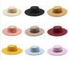 Vintage wol vilt jazz fedora hoeden mannen dames kleden brede ramp panama trilby gentleman formele cap zwart geel rood roze hat2064256