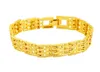 Men039s Wide montre boucle 24k plaque d'or bracelets de chaîne de liaison jsgb134 Gift de mariage de mode hommes Bracelet plaqué or jaune 6192822
