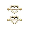 Nippelringe 1Pair 3 Farbe Voller CZ Nippel Ring Piercing Schmuck Punk Roségold Farbe Vollkristall Edelstahl Nippel Abdeckung Körper Schmuck Y240510