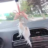 Decoratieve beeldjes Multi-stijl Mini Feather Dreat Catcher Home Decor auto hanger interieur spiegel hangende gelukkige ornamenten festival geschenken