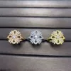 TiffanyJewelry Heart Designer Sonnets de diamant pour femmes anillos Finger anillos Snowflake Ring V Gold incrusté avec un tournesol chanceux R 2M63 2M63 2M63 UQNW UQNW 7GFW