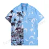 Fashion Men's Printed Beach Shirt Casual Summer Short Sleeved Shirts for Men