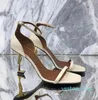 Sandals High-heeled Shoe Paris Dress Classics Women 10cm 8cm Heels Black Golden Gold Wedding Bottoms