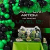 Décoration de fête 107pcs Ballon à thème de jeu Garland Black Green Latex Arc Kit pour enfants Boy Boys Decor Decor