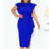 Plus size Dresses Elegant Fashion red Office Pencil Dress Women Summer Simple Slim Work Party Vestidos bodycon dress plus size Y240510