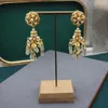 Dangle Ohrringe Italienischer Gerichtshof Vintage Mode Schmuck Byzantinischer Stil übertriebener Kronleuchterohrring