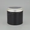 Förvaringsflaskor 20 st 200 g tom svart påfyllbar plastkräm burk fast parfymer sminkbehållare med aluminium skruvlock