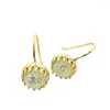 Bengelen oorbellen roestvrije druzy edelstenen opaalstudie earring vintage verloving bruiloftstuds bruidsmeisje sieraden geschenken vol