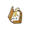 Dit is perfecte emailpennen Fat Cat Box Basket Bag Booch Rapel Badge Funny Animal Quote Sieraden Gift voor kinderen Vrienden Idiot Box