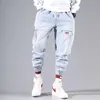 Streetwear Hip Hop Cargo Spodnie Męskie dżinsy Spodnie Elastic Harun Spodnie Joggers Spodnie jesienią i zimą 240429