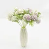 Fleurs décoratives 9 têtes 5 fourchettes lilas bouquet artificiel hydrangea accessoires de décoration de maison diy po accessoires