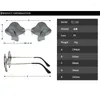 Solglasögon svampformade mode kvinnors varumärkesdesigner metall solglasögon kvinnor utomhus gata pografi ögonmöde uv400