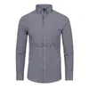 Men Plus Tees Polos de camisa elástica de quatro lados, camisa masculina, cor sólida resistente às rugas e roupas casuais casuais camisas casuais