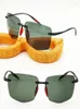 Sonnenbrille Slim einfache UV400 polarisierte Schildstil Antislip Randless Ultra Light Gewicht Bieger Kühl für MEN3928504