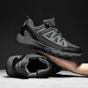 Men Women Running Shoes Comfort Lace-Up Wear-Resistant Anti-Slip Flat Grey Green Black Shoes Mens Trainers Sports Sneakers