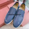 Zapatos LP Loro Piano zapato Pianna Zapatos casuales de cuero de vaca LP LP Flat Blow Top Suge Oxfords Moccasins Summer Walk Comfort Slip On Rubber Sole Mens Flat