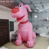 En gros de 32,8 pieds de haut gonflable décoratif orange chien modèle de chien extérieur maquette avec souffleur d'air pour la publicité ou la promotion dans la boutique d'animaux