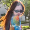 Sunglasses BERTHA Sunglasses Female Cat Eye Sunglasses Advanced Sense ins UV Protection 2023 New Fashion Retro Slim Elegance Eyeglass J240508