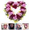 Fleurs décoratives manteau rack mur fleur de mariage monté guirlande suspendue au coeur de couronne artificielle faux