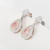 Orecchini per borchie S925 ORAR argento elegante Elegante e fresco a forma di pera Diamond 4 7 mm Gioielli versatili di orecchini versatili semplici