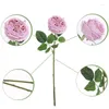 装飾的な花オースティンローズラテックスコーティングピンクのペオンリアルタッチウェットペタル人工花のウェディングパーティーイベントのように感じる