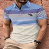 Polos masculins hommes courts polo slved mode Polo à rayures décontractée T-shirt pour hommes