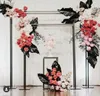 Square Wedding Arch Flower Stand, dubbele achtergrond, metalen bloemenstandaard, welkomstruimtelindeling, geometrische decoratie