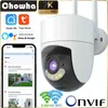 Kamery IP Outdoor Tuya Wi -Fi kamera IP 4MP bezprzewodowa kamera monitorowania bezpieczeństwa wewnętrznego inteligentne domowe automatyczne śledzenie Alexa 2.4G/5G kamera D240510
