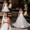 Хрустальный дизайн Bridal 2021 от плеча Bustier тяжело кружево украшенный лиф