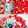 Parti Dekorasyonu Noel Kırmızı Balon Kiti Beyaz Altın Balonlar Çelenk Arch Hediye Kutusu Şeker Kamışı Yıldız Kid Xmas Ev