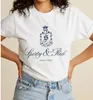 T-shirt à manches courtes riches sportives d'été White New York Coton Sports Sports Club Casual Femmes polyvalentes Polos Tshirts d'été